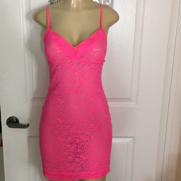 pink lace slip